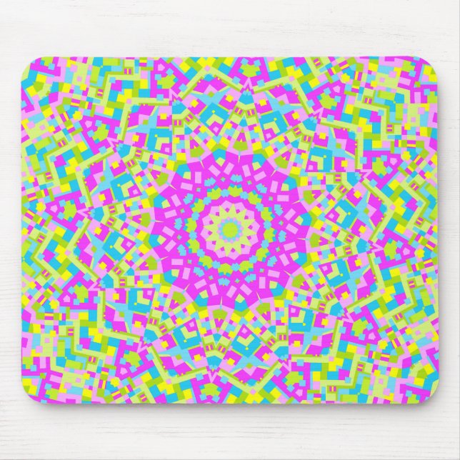 Mousepad Caleidoscópio Colorido 08 (Frente)