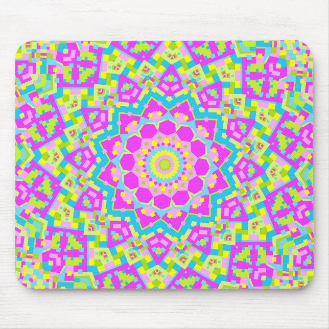 Mousepad Caleidoscópio Colorido 09 (Frente)