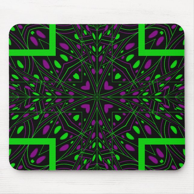 Mousepad Caleidoscópio de cor clara (Frente)