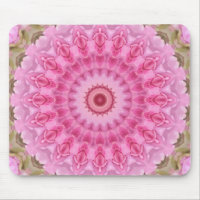 Caleidoscópio Floral Rosa e Verde