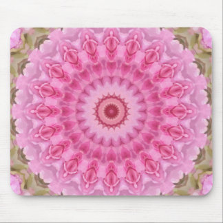 Mousepad Caleidoscópio Floral Rosa e Verde
