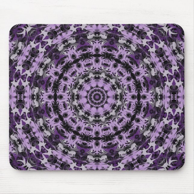 Mousepad Caleidoscópio ideal roxo (Frente)