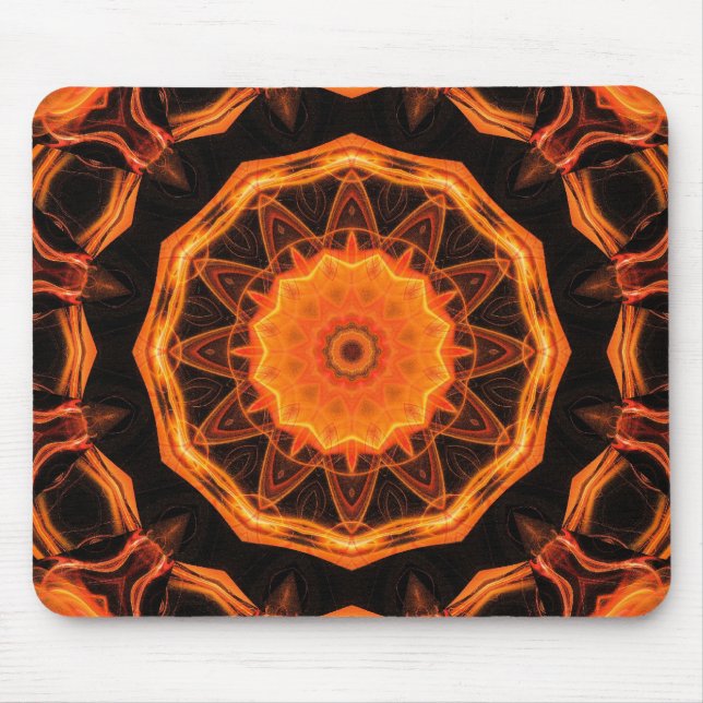 Mousepad Caleidoscópio Laranja 01 (Frente)