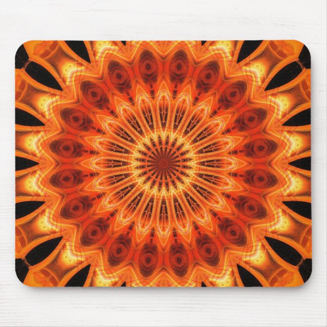 Mousepad Caleidoscópio Laranja 06 (Frente)