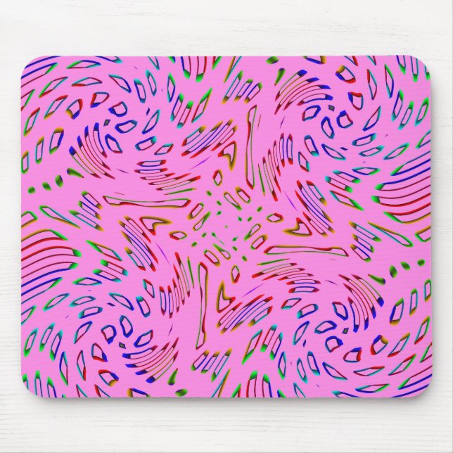 Mousepad Caleidoscópio Rosa (Frente)