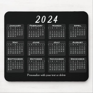 Mousepad Calendar - Year 2024