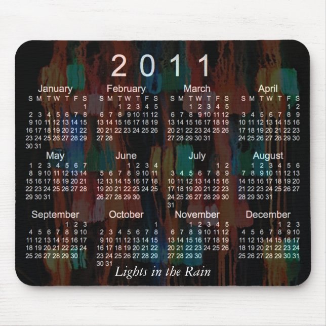 Mousepad Calendário 2011 abstrato (Frente)