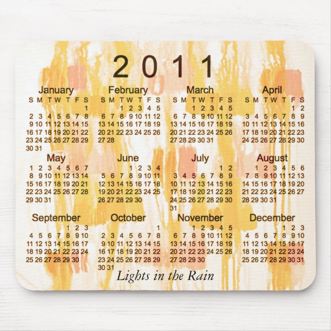Mousepad Calendário 2011 abstrato (Frente)