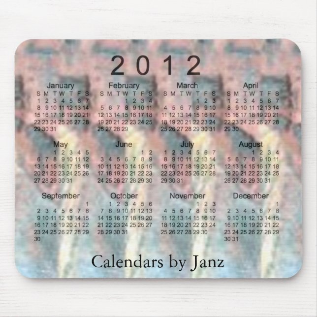 Mousepad calendário 2012 3D (Frente)