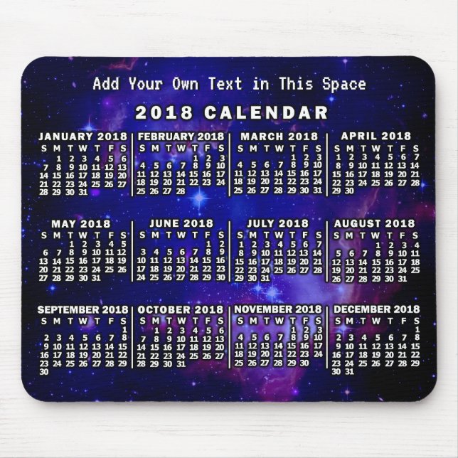 Mousepad Calendário 2018 (Consulte Descrição para Nova Vers (Frente)