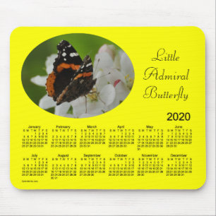 Mousepad Calendário 2020 da Borboleta de Janz