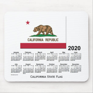 Mousepad Calendário 2020 de Janz California Flag