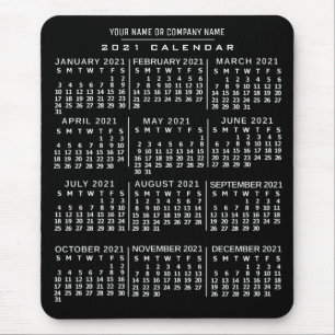 Mousepad Calendário 2021 (Consulte Descrição de Nova Versão