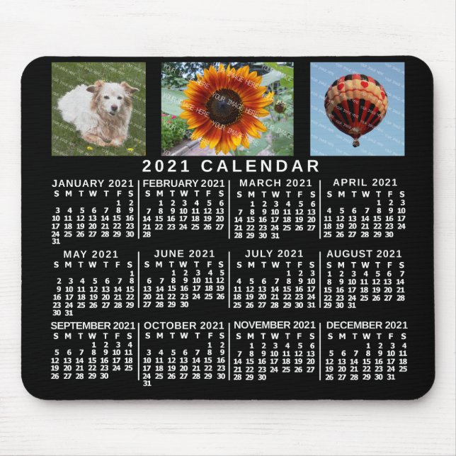 Mousepad Calendário 2021 (Consulte Descrição de Nova Versão (Frente)