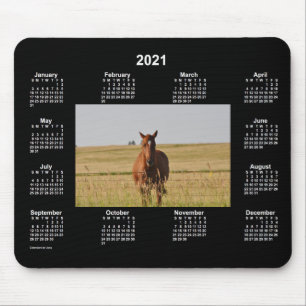 Mousepad Calendário 2021 Horse Neon de Janz