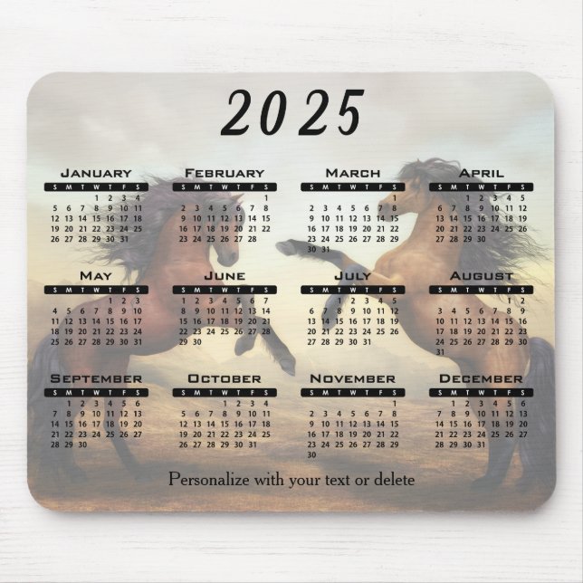 Mousepad Calendário 2022 - Cavalos Selvagens  (Frente)