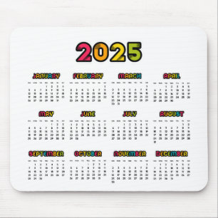 Mousepad Calendário 2022 colorido