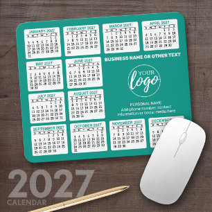 Mousepad Calendário 2022 com logotipo, Informações de co