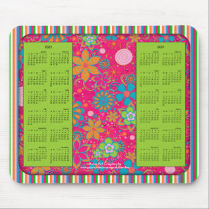 Mousepad Calendário 2023-2024 Mousepad,Grandmas Garden Gre