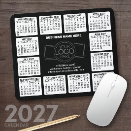 Mousepad Calendário 2023 com logotipo, Informações de conta