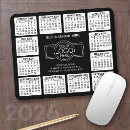 Mousepad Calendário 2023 com logotipo, Informações de conta