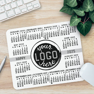 Mousepad Calendário 2023 Texto personalizado do logotipo de