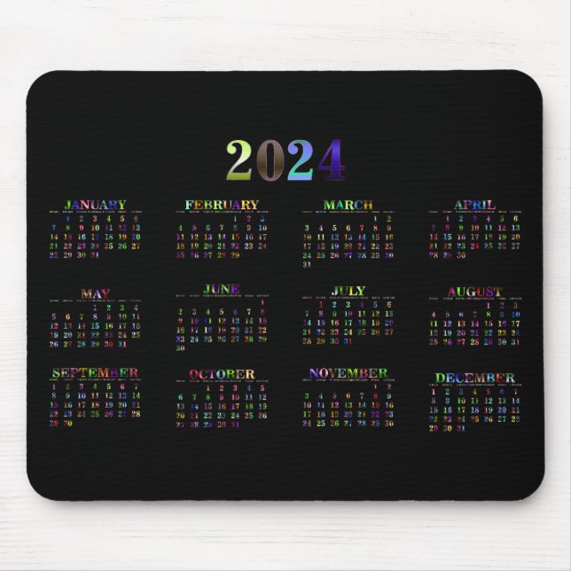 Mousepad Calendário 2024 (Frente)