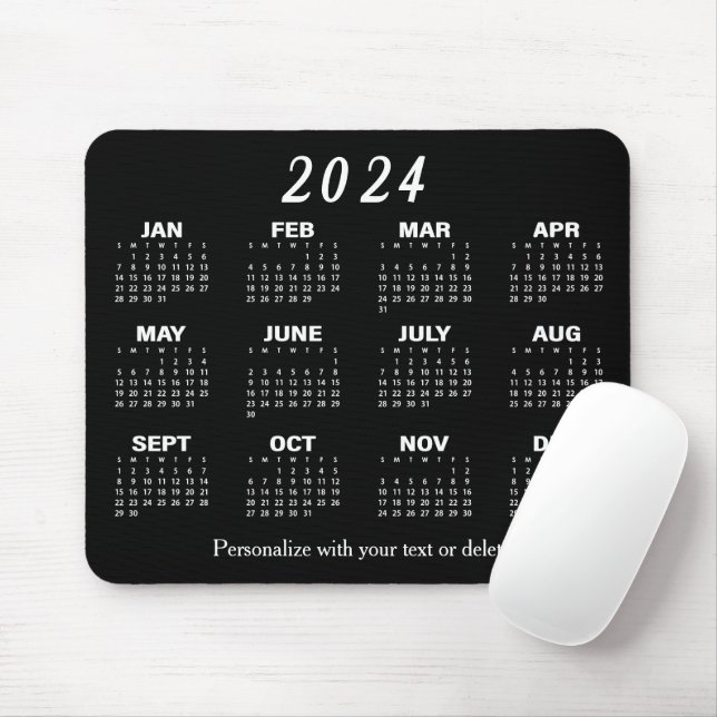Mousepad Calendário 2024 - Ano (Com mouse)