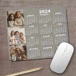 Mousepad Calendário 2024 com 3 Colagem de Fotografias - tau<br><div class="desc">Uma colagem de 3 fotos com um calendário de 2024. Um item divertido para o Ano Novo. Adicionar 3 fotos quadradas a este design.</div>