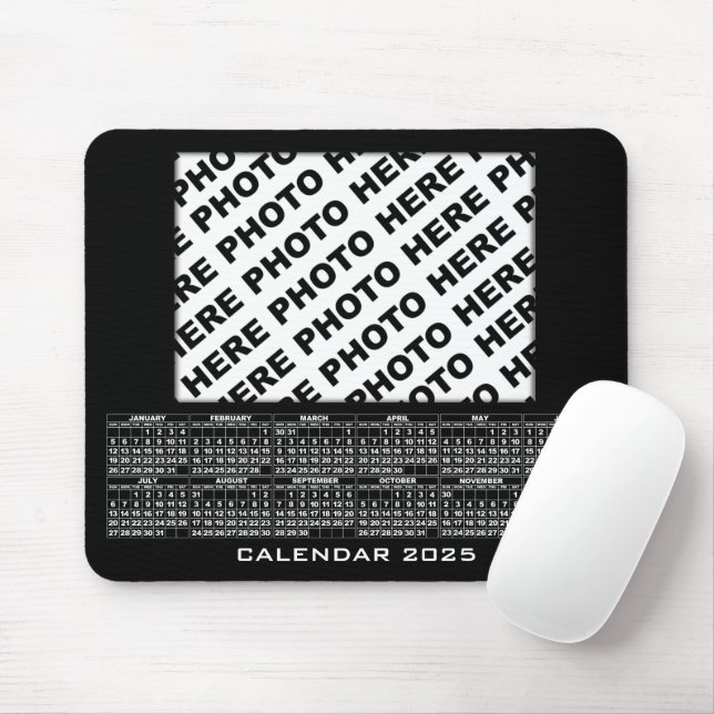 Mousepad Calendário 2025 Adicionar 1 Fotos Bloco de Mão Pre (Com mouse)