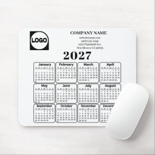 Mousepad Calendário 2025 Nome e Logotipo da Empresa Persona