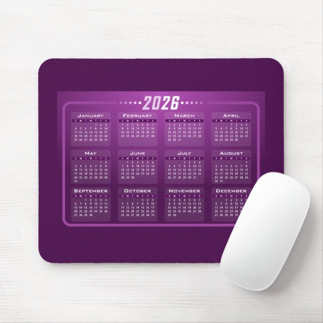 Mousepad Calendário 2026 (Com mouse)