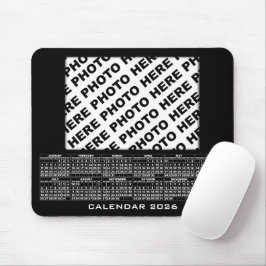 Mousepad Calendário 2026 Adicionar 1 Fotos Bloco de Mão Pre