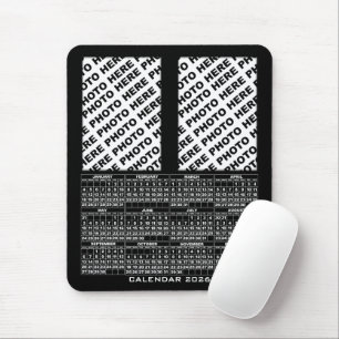 Mousepad Calendário 2026 Adicionar 2 Fotos Verticais Pasta