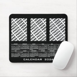 Mousepad Calendário 2026 Adicionar 3 Fotos Verticais Pasta