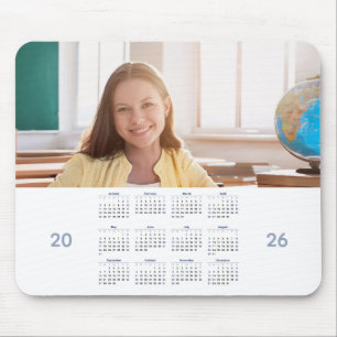 Mousepad Calendário 2026 com Foto Personalizada