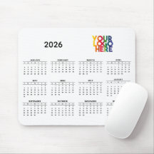Calendário 2026 Logotipo comercial Escritório corp
