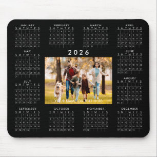 Mousepad Calendário 2026 Uma Foto Personalizado Cores Perso