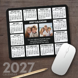 Mousepad Calendário 2027 com Foto no Centro