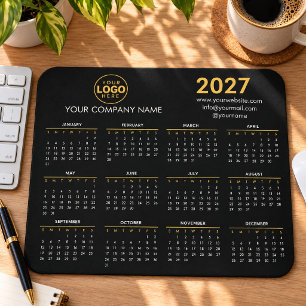Mousepad Calendário 2027 Logotipo Personalizado Empresa Pre