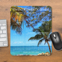 Calendário 2027 Praia Tropical ou Sua Foto & Texto