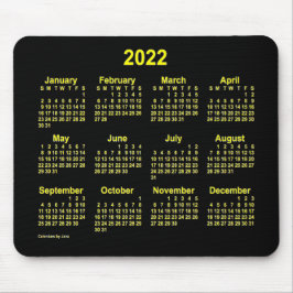 Mousepad Calendário Amarelo Neon 2022 de Janz