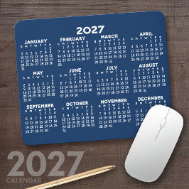 Mousepad Calendário Anual 2027 - horizontal