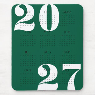 Mousepad Calendário Anual de Cor Personalizada 2027