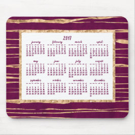 Mousepad Calendário Anual de Folha de Ouro 2017 Mouses pads