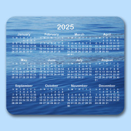 Mousepad Calendário Azul Água 2025