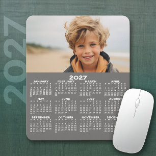 Mousepad Calendário com Foto - Vista de Ano Vertical