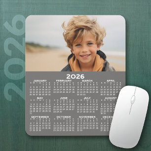 Mousepad Calendário com Foto - Vista de Ano Vertical
