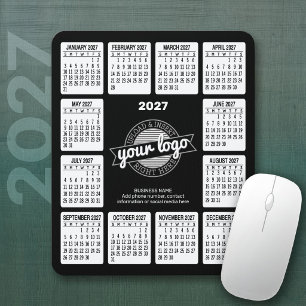 Mousepad Calendário com logotipo Informações de contato Pre
