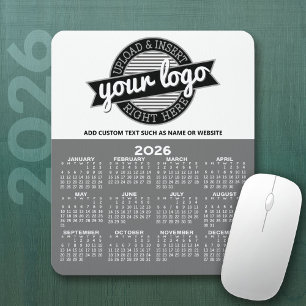 Mousepad Calendário com Logotipo - Vista de Ano Vertical